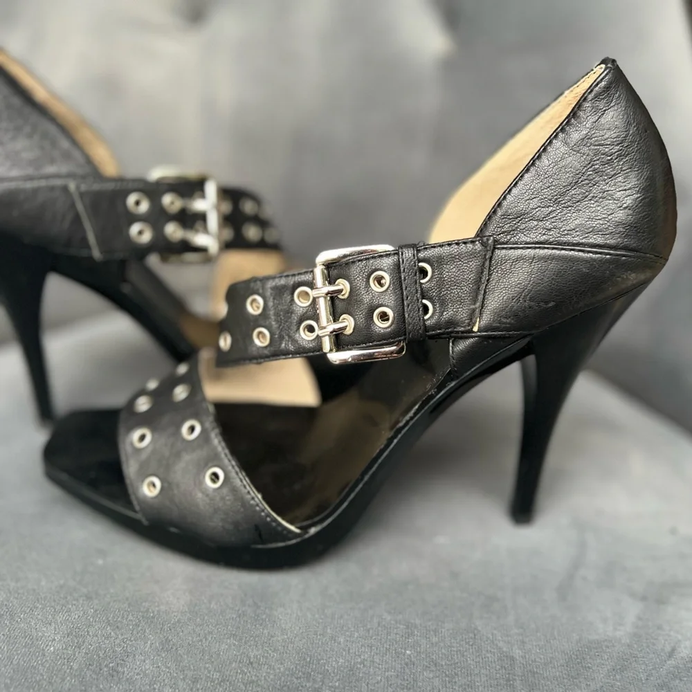 Leather black heel - Picture 2 of 7